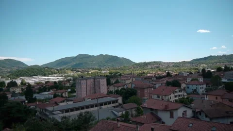 Panoramic view of Airuno (Italy) Video stock 154533817