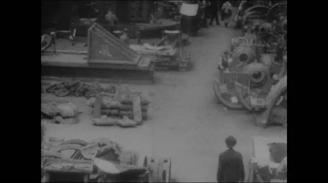 Panoramic view aisle B (1904) Stock Footage 31215136