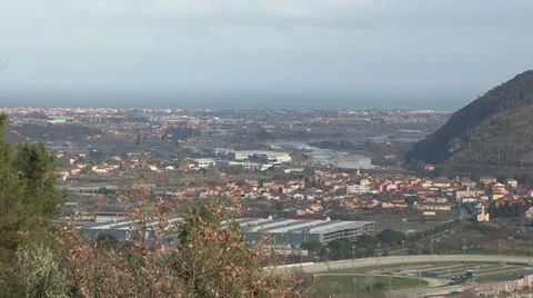 Panoramic view of Albenga Stock Footage 37568865