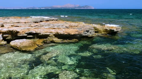 Panoramic view of Alcudia bay. Stock Footage 210531286