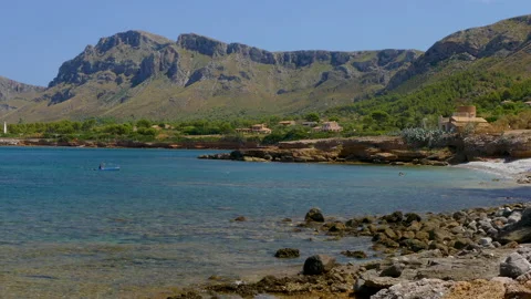 Panoramic view of Alcudia bay. Stock Footage 226177482