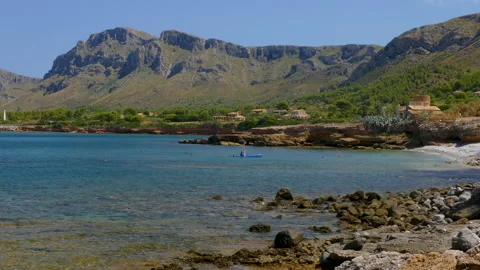 Panoramic view of Alcudia bay. Time lapse. Stock Footage 226178695