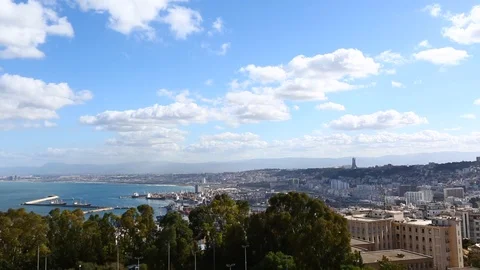 Panoramic view of Algiers, Algeria. Beautiful sunny day. Stock-Footage 119051024