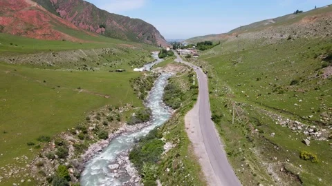 Panoramic view of the alpan mountains Video stock 195006641