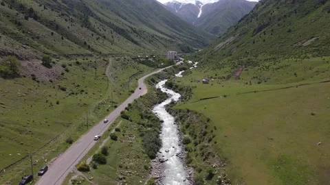 Panoramic view of the alpan mountains Video stock 195006666