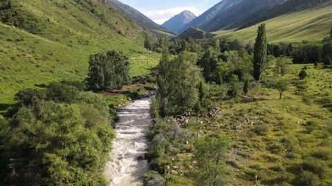 Panoramic view of the alpan mountains Video stock 198659437
