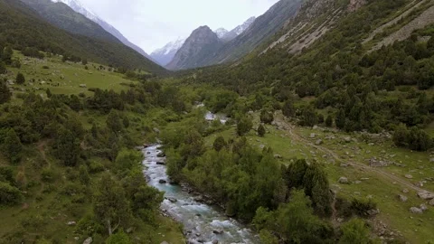 Panoramic view of the alpan mountains Video stock 243823518