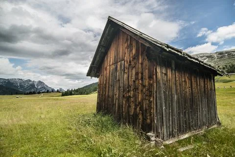 Panoramic view of Alps mountains Stock Photos