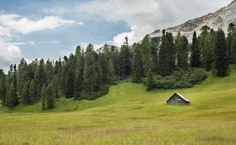 Panoramic view of Alps mountains Stock Photos