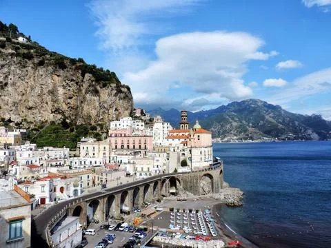 Panoramic view of the Amalfi 스톡 사진