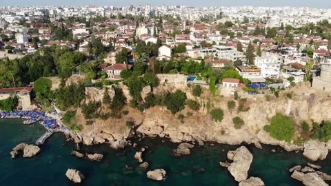 Panoramic view on Antalya city Stock Footage 172212600