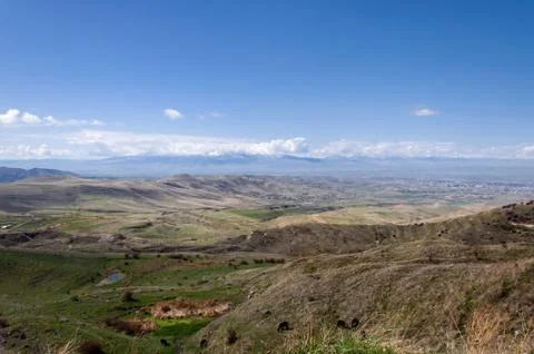 Panoramic view of Ararat mountain Stock Photos