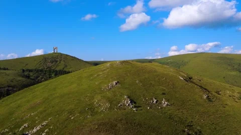 Panoramic view of the Arch of Freedom monument in Bulgaria’s Balkan Mountains. Stock Footage 311368157