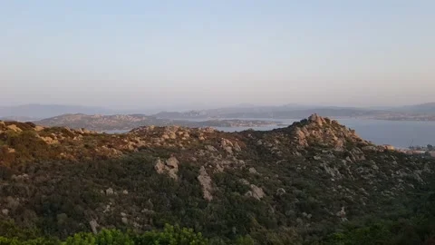 Panoramic view archipelago maddalena Stock Footage 161736875