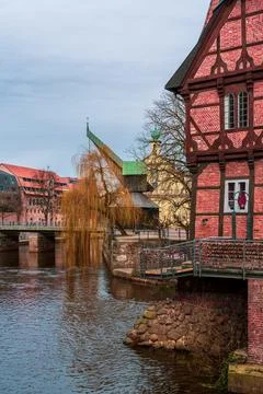 Panoramic view of the architecture of the old town of Lneburg in Germany. Stock Photos