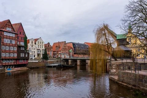 Panoramic view of the architecture of the old town of Lneburg in Germany. Stock Photos