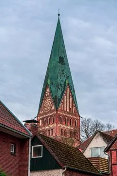 Panoramic view of the architecture of the old town of Lneburg in Germany. Stock Photos