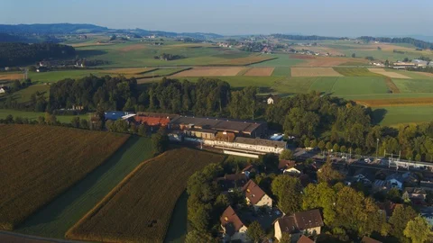 Panoramic view Of the architecture Old Typical village in Bern, Switzerland. Stock Footage 121008965