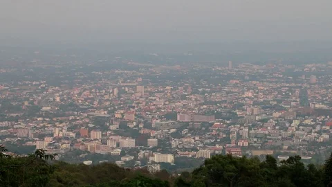 Panoramic View Of The Asian City In The Evening (2) Stock Footage 86618418