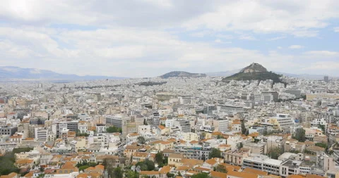 Panoramic view of Athens Stock Footage 91789895