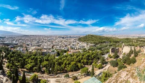 Panoramic view of Athens, Greece Stock-Fotos