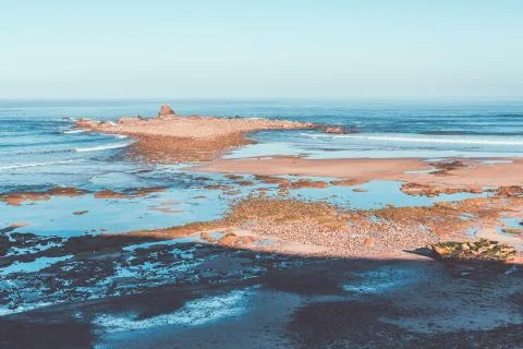 Panoramic view of the Atlantic Ocean Stock Photos