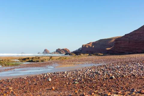 Panoramic view of the Atlantic Ocean Stock Photos