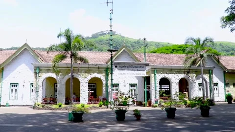 Panoramic View of Badulla Railway Station, Sri Lanka. Stock Footage 252846760