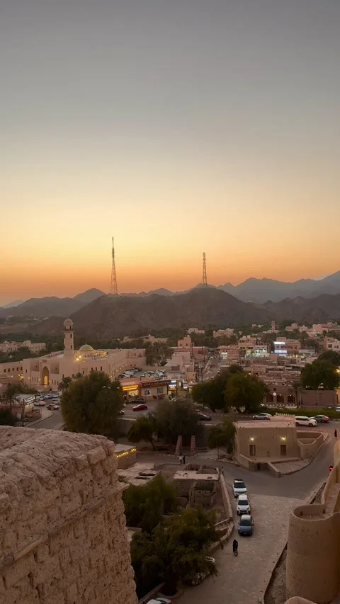 Panoramic view from Bahla Fort in oman Stock Footage 330435992