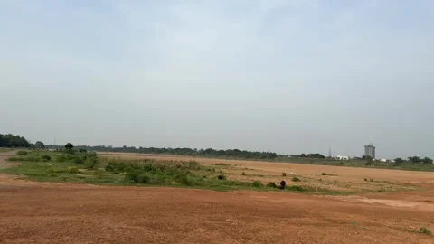 Panoramic View of Baliyatra Ground and Dry Riverbed Near Bhubaneswar Video stock 338041072