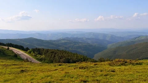 Panoramic view of the Balkan Mountains (Stara Planina) in Bulgaria. Stock Footage 311374561