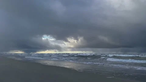 Panoramic view of Baltic sea in winter Stock Footage 167273973