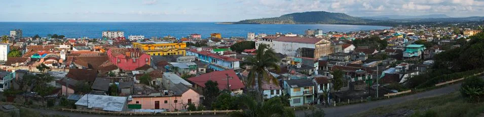 Panoramic view of Baracoa Stock Photos