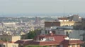 Panoramic view of Barcelona with the Montjuic Tower and the National Palace 4k or 4k+ Resolution