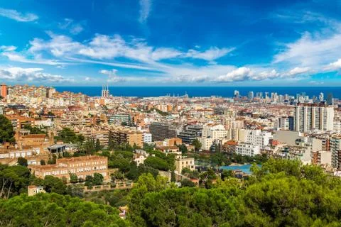 Panoramic view of Barcelona Foto stock