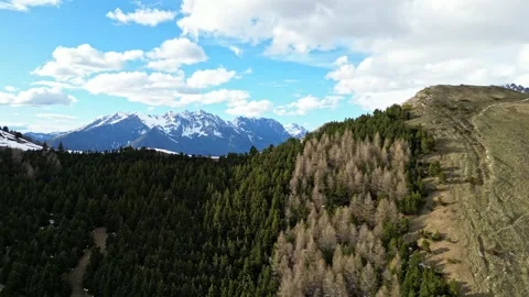 Panoramic view of the Basilica of Our Lady of La Salette in the French Alps Stock Footage 312236756