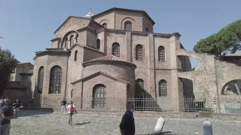 Panoramic View at the Basilica San Vitale of Ravenna, Italy Stock Footage 162603624