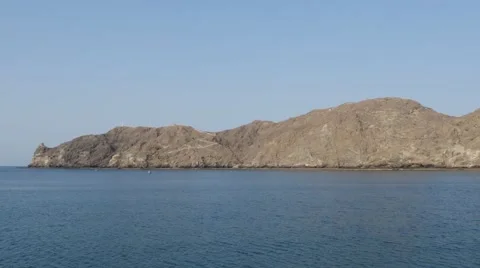 Panoramic view of the bay of Muscat, Oman Stock Footage 48930400