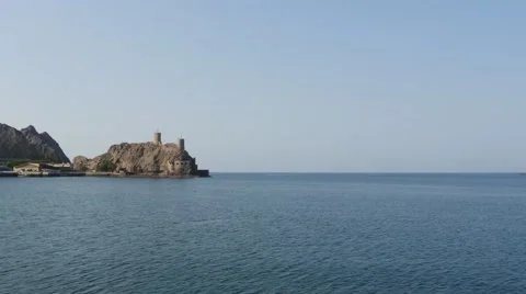 Panoramic view of the bay of Muscat, Oman 4 Stock Footage 48930434