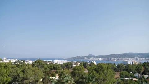 Panoramic view of the bay of san antonio, ibiza Vidéo 106308012