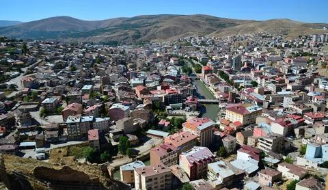 A panoramic view of Bayburt Stock Photos
