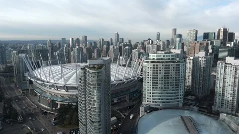Panoramic View Of BC Place, Multi-purpose Stadium In Vancouver, British Stock-Footage 333352358