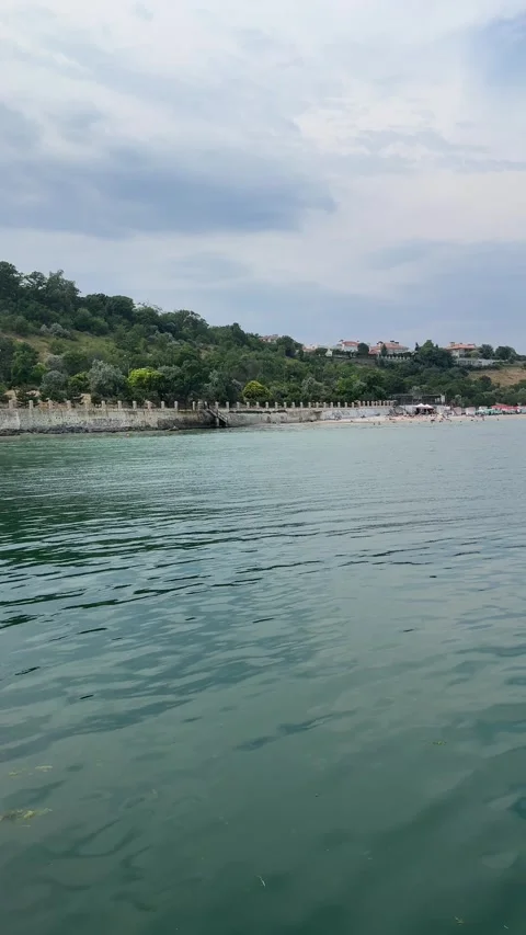 Panoramic view of beach and sea in Odesa Stock Footage 339730215