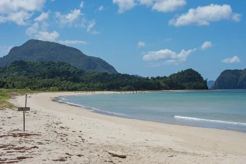 Panoramic view of a beach in palawan, philipines Stock Photos
