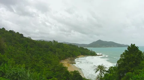 Panoramic view of the beach. thailand, phuket island Video stock 42909228