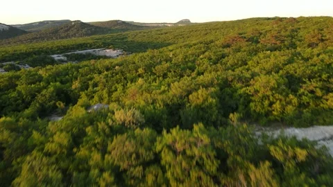 Panoramic view of the beautiful mountains of Crimea Stock Footage 155363823