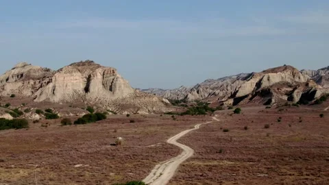 Panoramic view of beautiful unique rock formations in georgia mountains. 库存影片 238477424