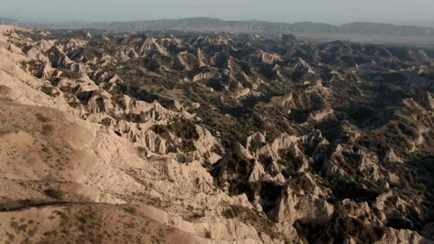 Panoramic view of beautiful unique rock formations in georgia mountains. Stock Footage 238477754