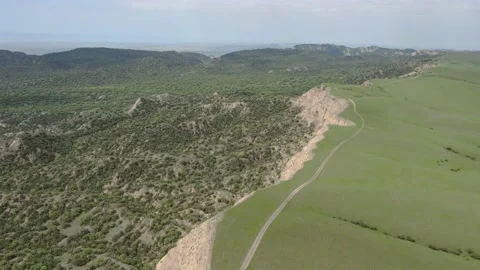 Panoramic view of beautiful unique rock formations in georgia mountains. Stock Footage 238479042