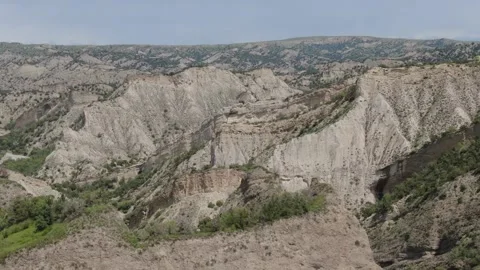 Panoramic view of beautiful unique rock formations in georgia mountains. Stock Footage 238479348